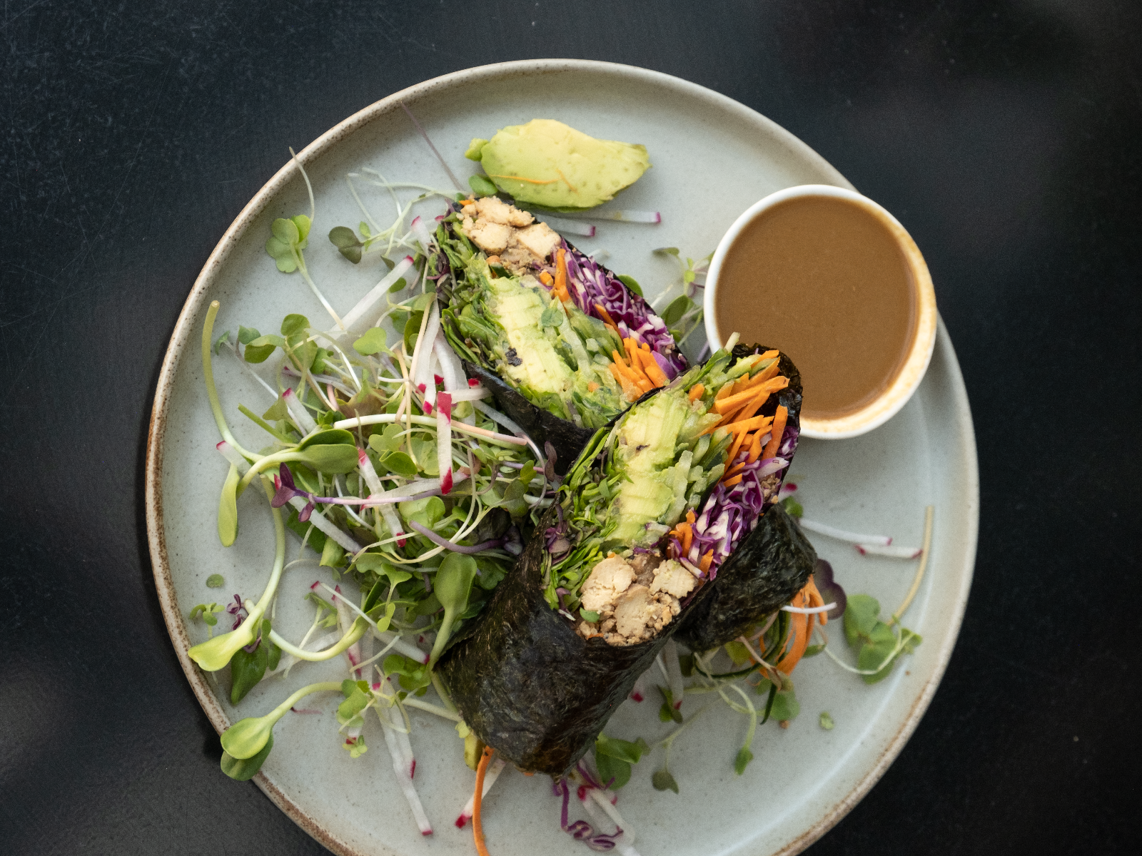 Order Rainbow Nori Wrap food online from Beloved Cafe store, San Francisco on bringmethat.com