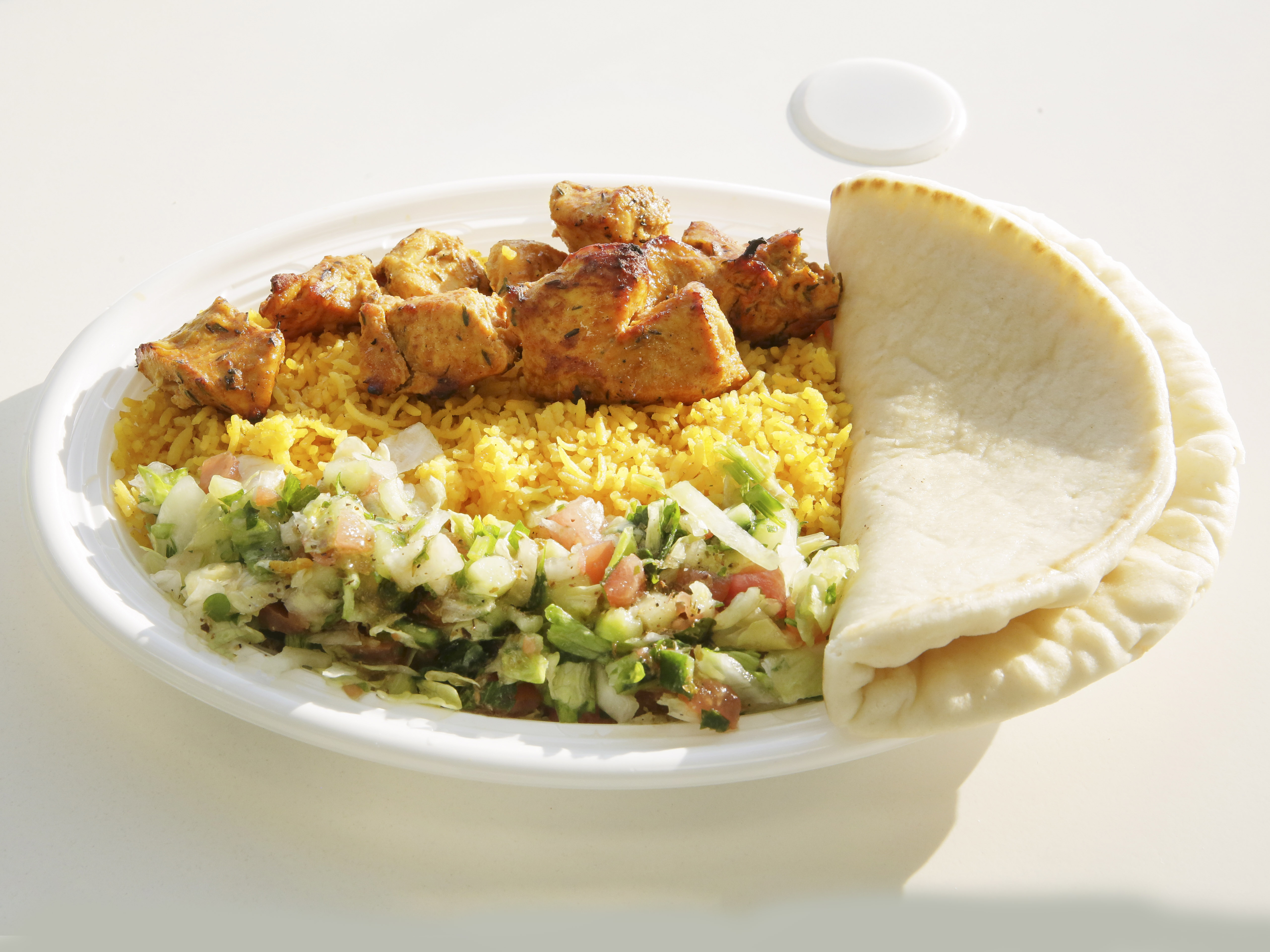 Order Chicken Kabob Plate food online from Sinbad Grill store, Milwaukee on bringmethat.com