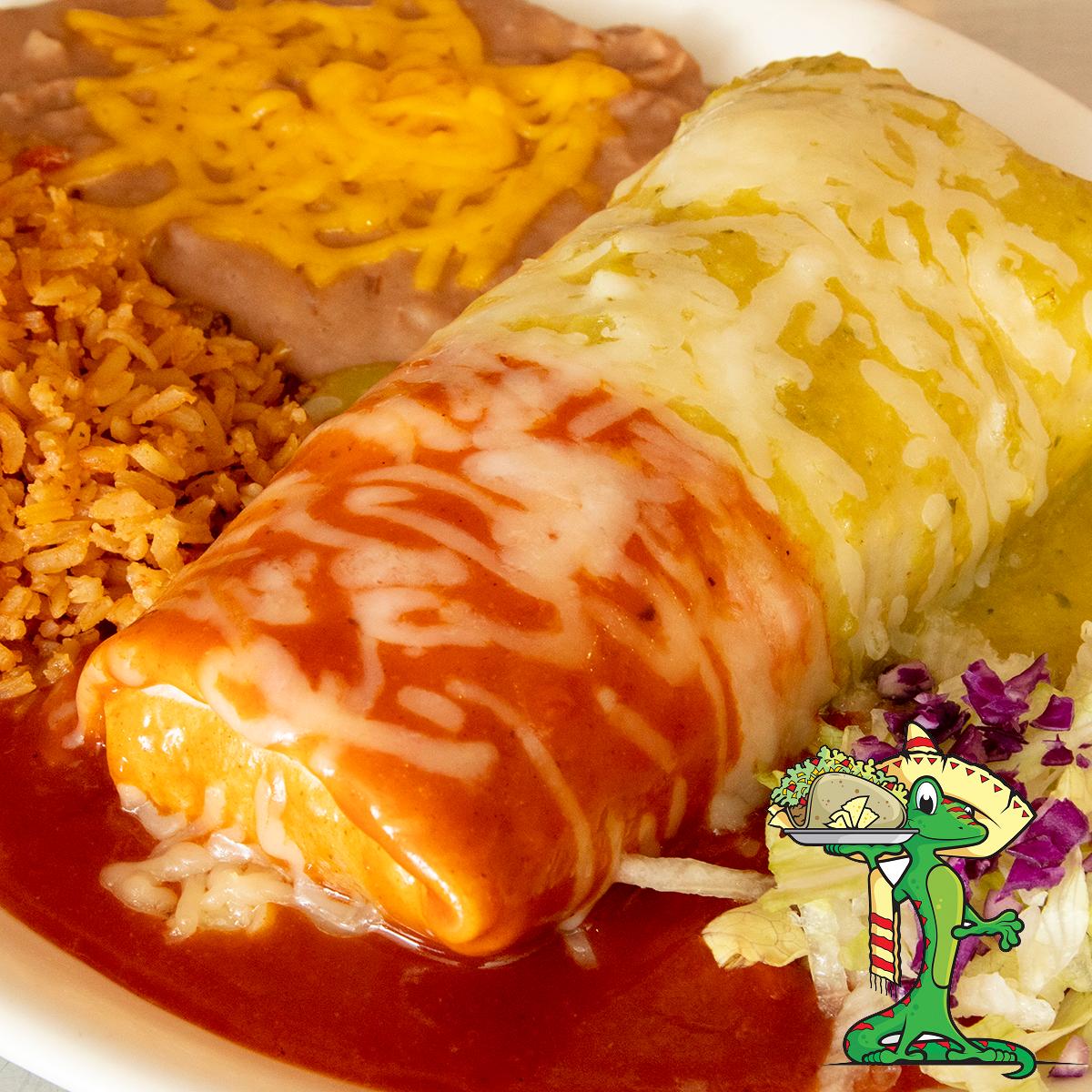 Order Encha Burrito food online from Gecko Grill store, Gilbert on bringmethat.com