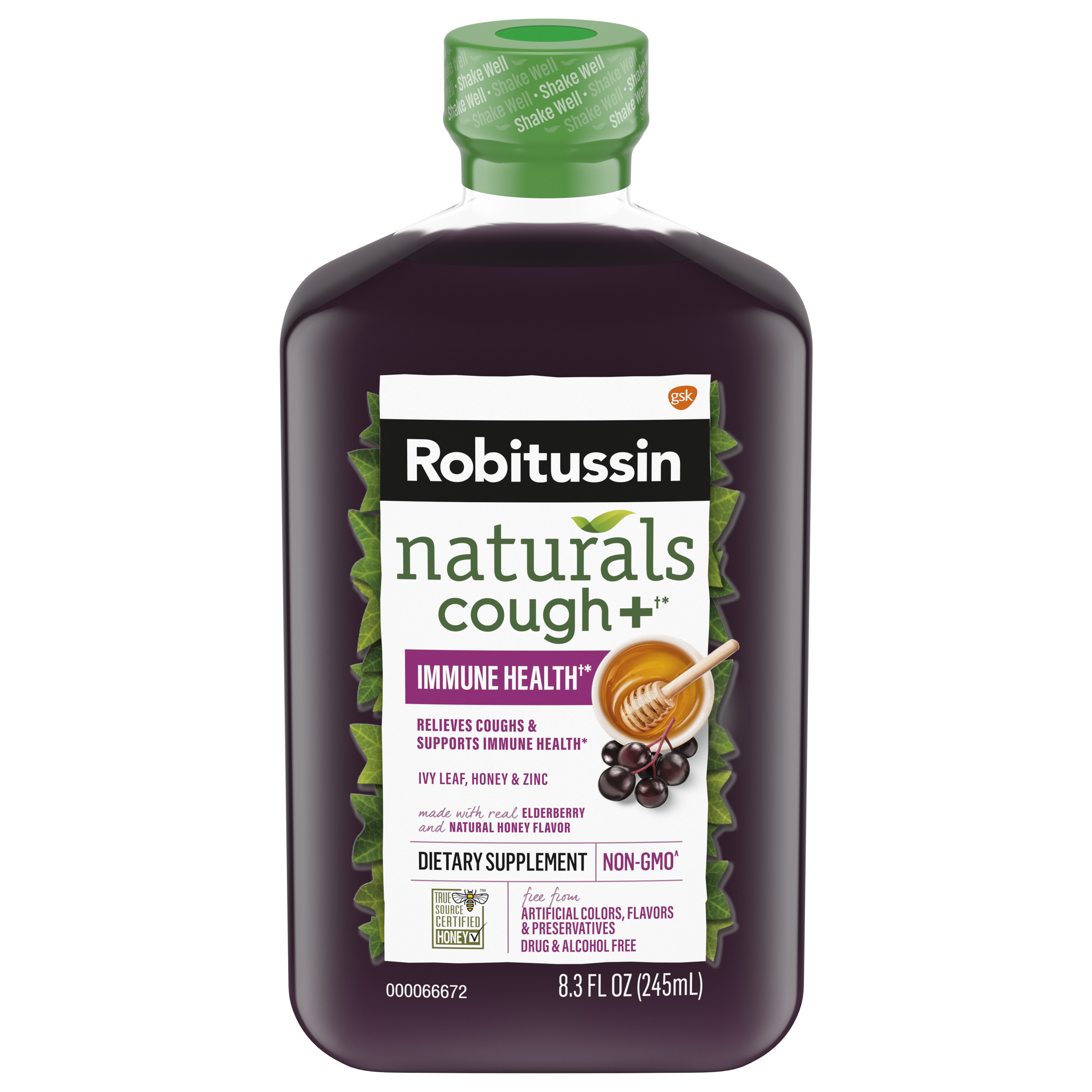 Order Robitussin Naturals Cough Relief & Immune Health Syrup - Honey & Elderberry, 8.3 fl oz food online from Rite Aid store, Williamsville on bringmethat.com