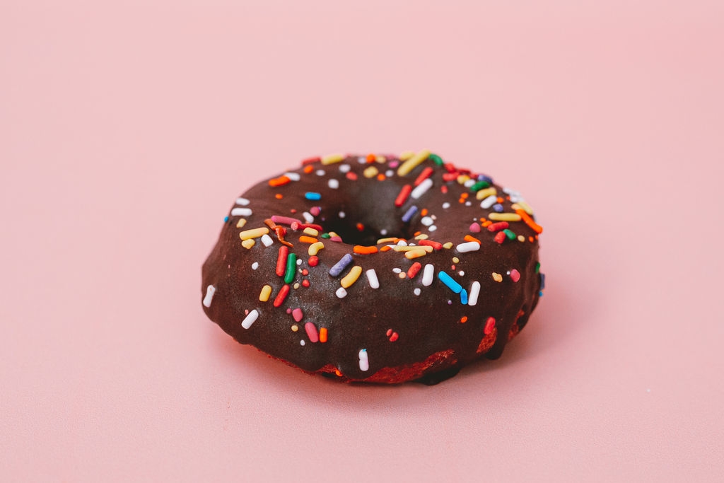 Order Chocolate Sprinkle Doughnut food online from Alfalfa store, Santa Monica on bringmethat.com