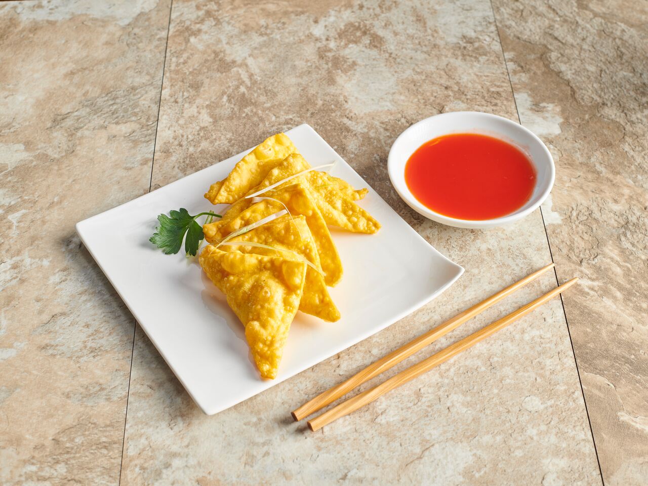 Order 4. Cheese Wonton food online from Spring garden chinese restaurant store, Brooklyn on bringmethat.com