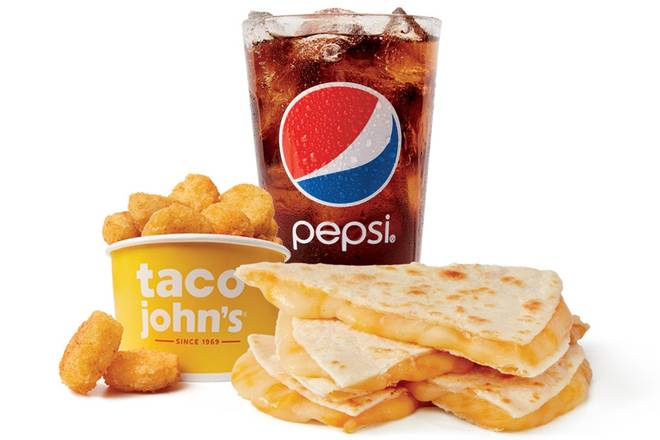 Order Four Cheese Quesadilla Combo - Cheese food online from Taco John store, Ames on bringmethat.com