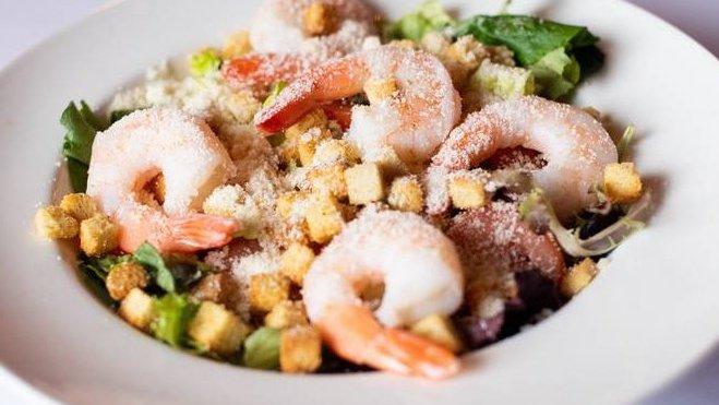 Order Shrimp Salad food online from Hook & Reel Cajun Seafood store, Athens on bringmethat.com