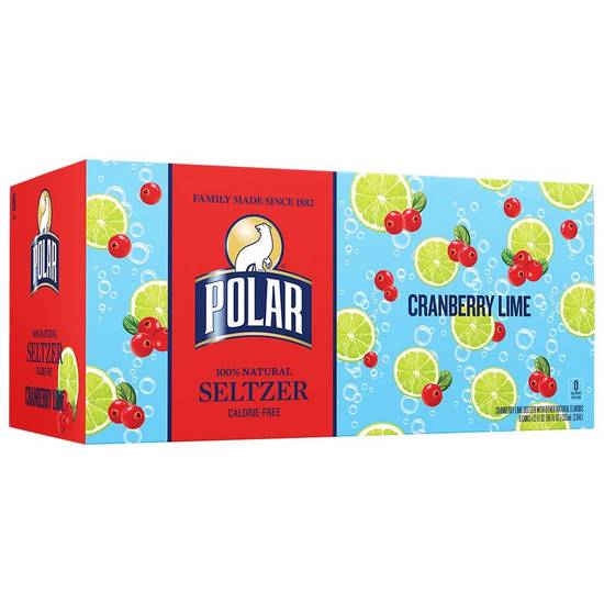 Order Polar Seltzer Cranberry Lime Sparkling Water, 8pk/12 fl oz cans food online from CVS store, LAWTON on bringmethat.com