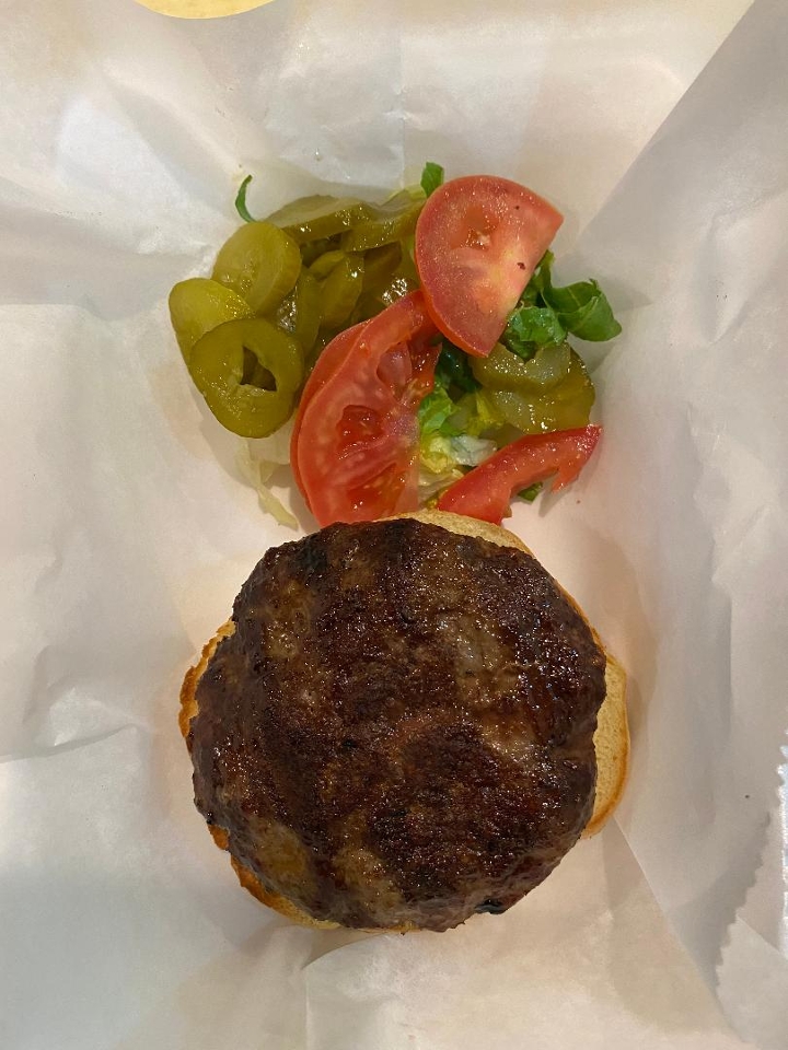 Order Classic Burger food online from La Fresh Mediterranean Grill store, Plymouth on bringmethat.com