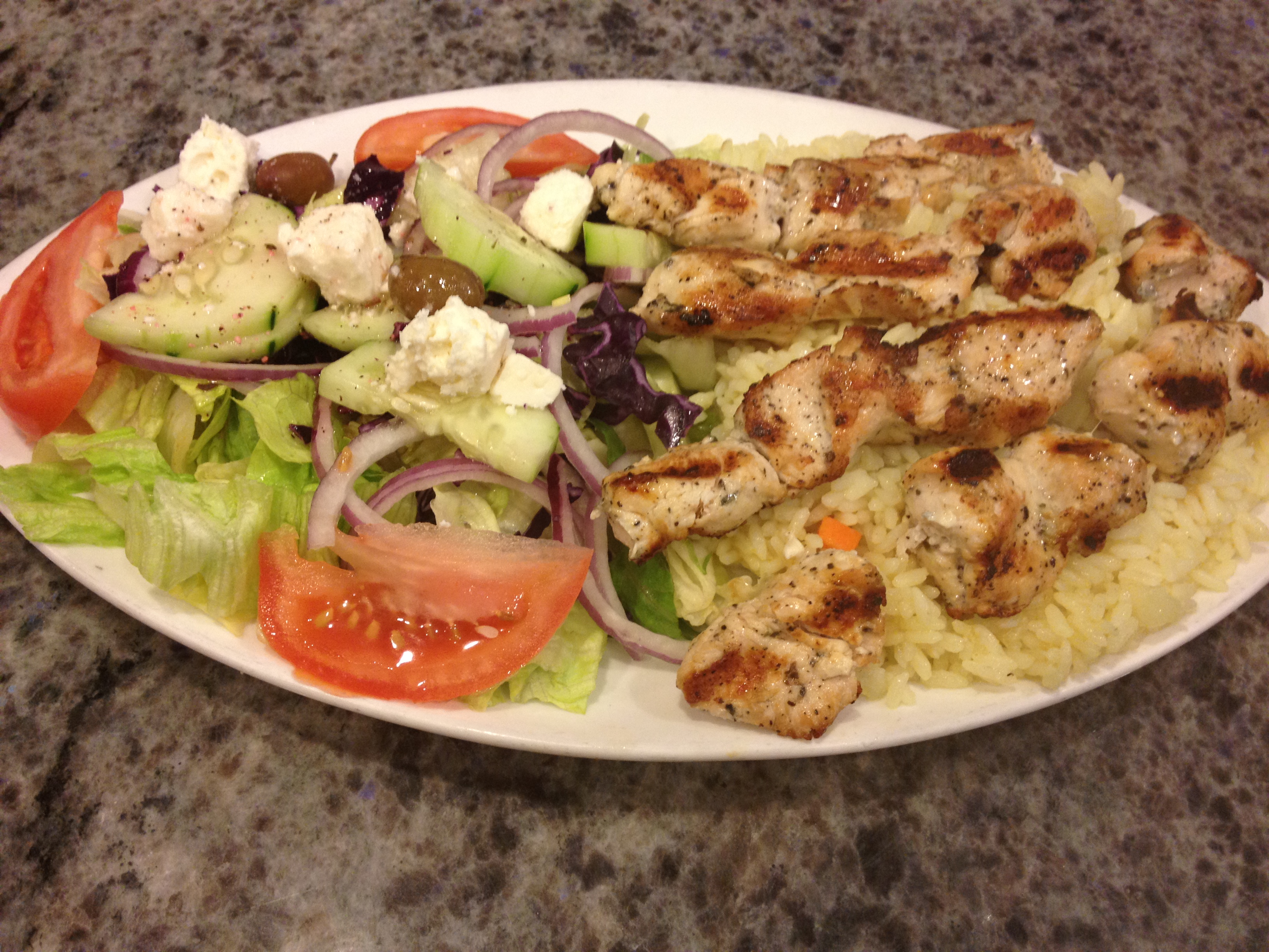 Order Chicken Kebab Platter food online from Aegea Corp store, Queens on bringmethat.com
