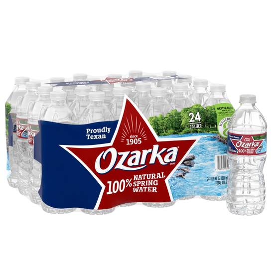Order Ozarka 100% Natural Spring Water Plastic Bottle 16.9 OZ, 24CT food online from CVS store, BRYAN on bringmethat.com