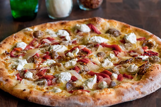 Order 12" Sausage ＆ Ricotta food online from Russo's Pizza store, Galveston on bringmethat.com