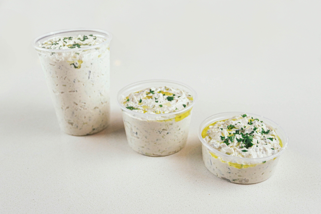 Order Tzatziki. food online from Olive Pit Grill store, Brea on bringmethat.com