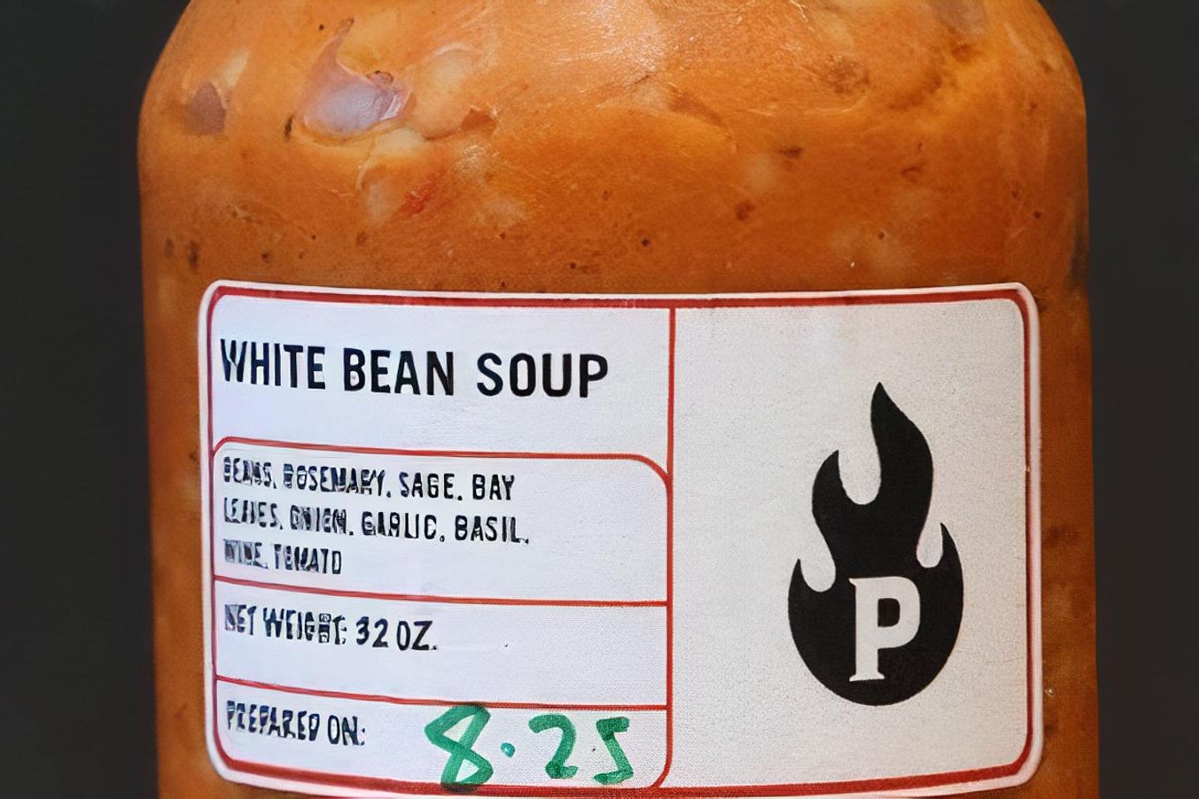 Order 1 QT WHITE BEAN SOUP food online from Pitfire Artisan Pizza store, Los Angeles on bringmethat.com