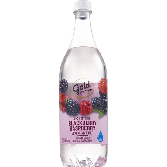 Order Gold Emblem Unsweetened Sparkling Water, Blackberry Raspberry, 33.8 OZ food online from CVS store, BEACH PARK on bringmethat.com
