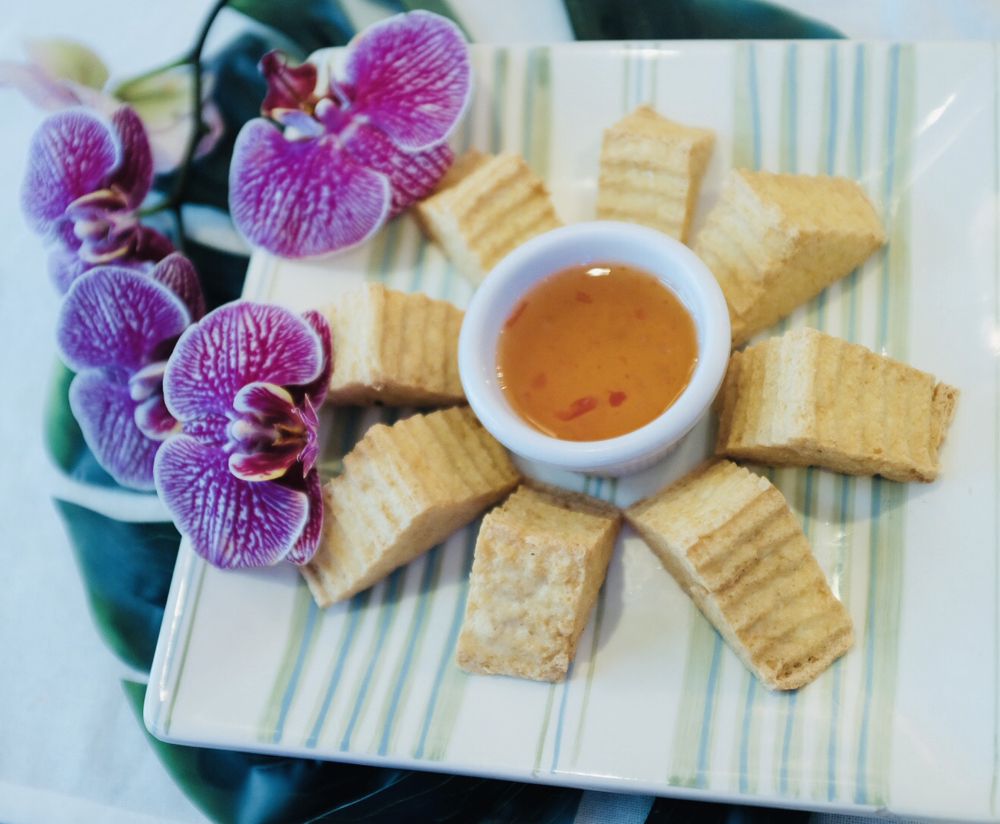 Order A8. Crispy Fried Tofu food online from Bangkok Orchid Thai Restaurant store, Irving on bringmethat.com