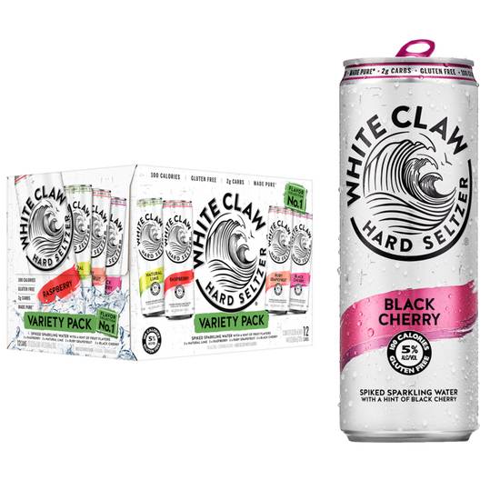 Order White Claw Variety Pack, 12pk-12oz can hard seltzer (5.0% ABV) food online from Mimi Liquor store, Joliet on bringmethat.com