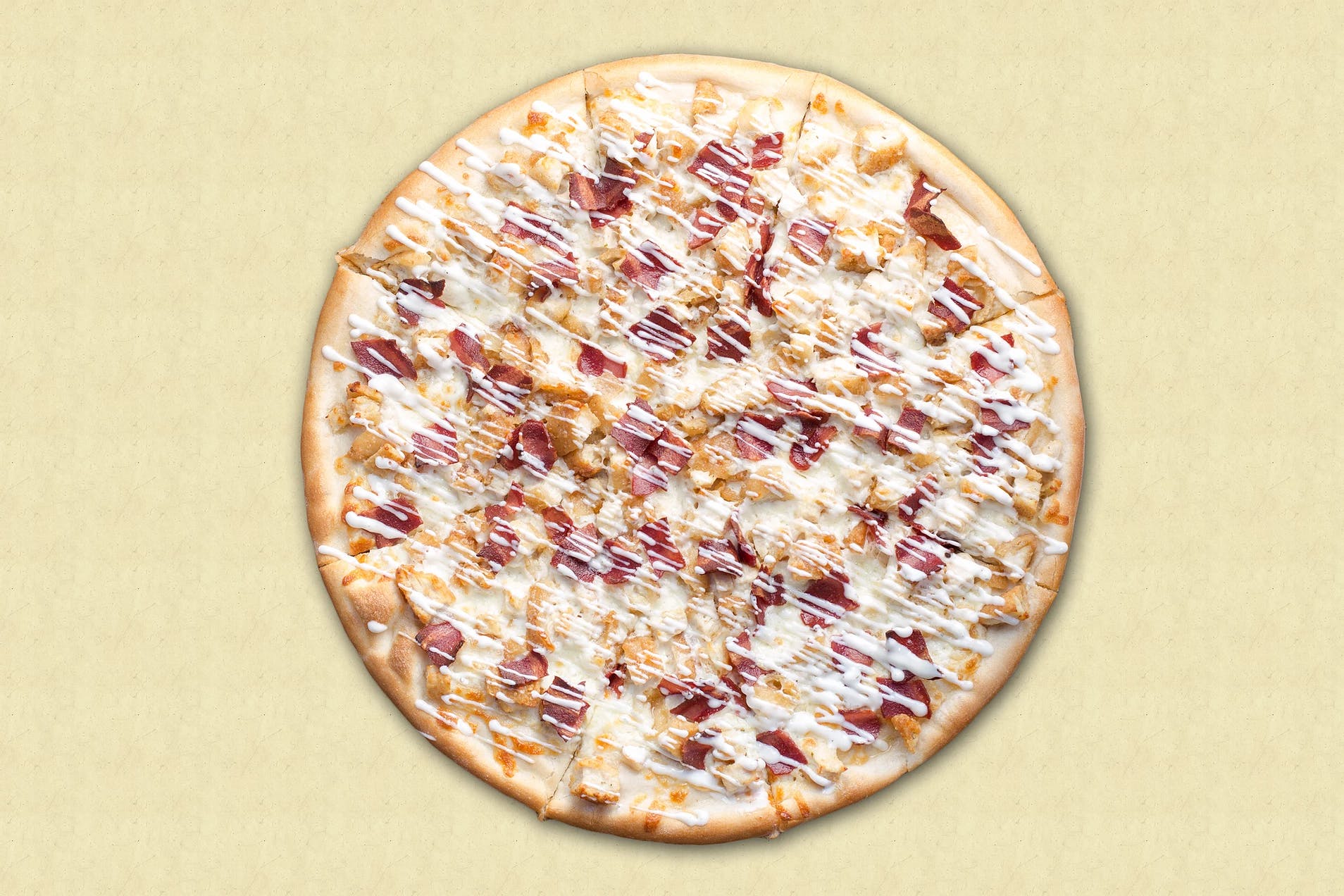 Order Chicken, Bacon & Ranch Pizza - Medium 12" (6 Slices) food online from Pizza Bella store, Albany on bringmethat.com