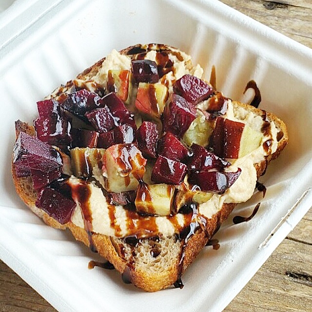 Order Balsamic Hummus Toast (Vegan) food online from Red store, Red Bank on bringmethat.com