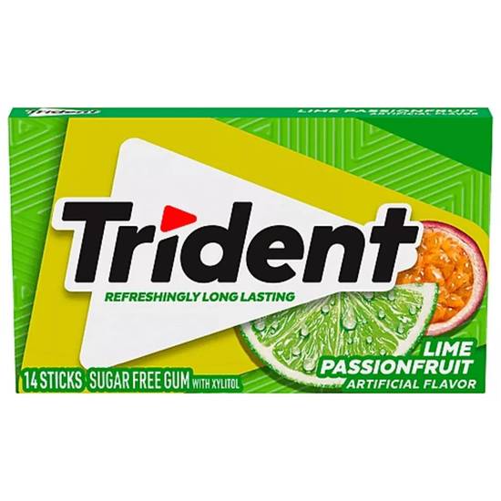 Order Trident Gum - Lime Passionfruit food online from IV Deli Mart store, Goleta on bringmethat.com