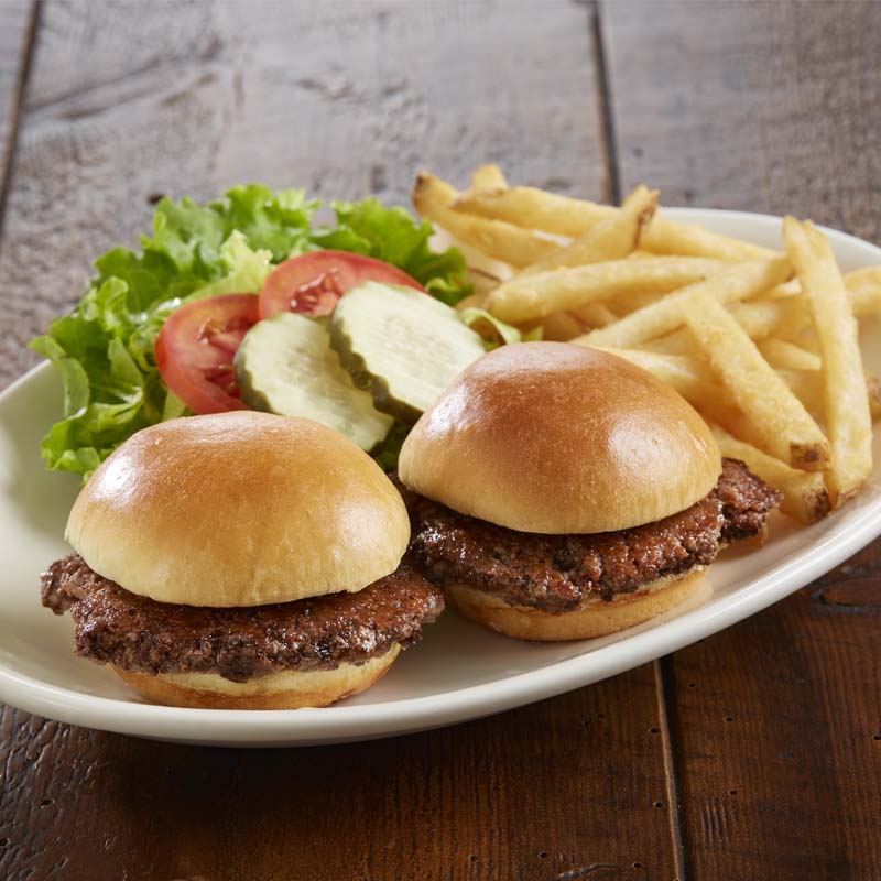Order Kids' Mini Burger  food online from BJs Restaurant & Brewhouse store, Greenwood on bringmethat.com