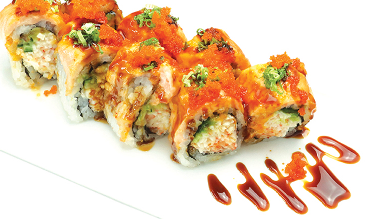 Order Baked Salmon roll - Cooked food online from Oki Japanese Grill store, Plano on bringmethat.com