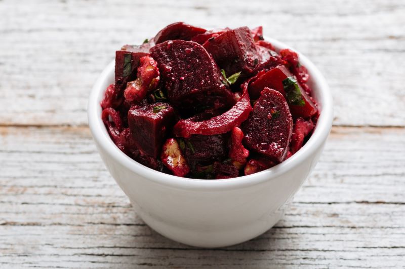 Order Beet Salad (no Goat Cheese) - Large food online from Urban Plates store, Carlsbad on bringmethat.com