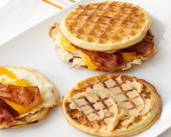 Order Waffle Breakfast Sandwich food online from The Cracked Yolk store, Fairburn on bringmethat.com