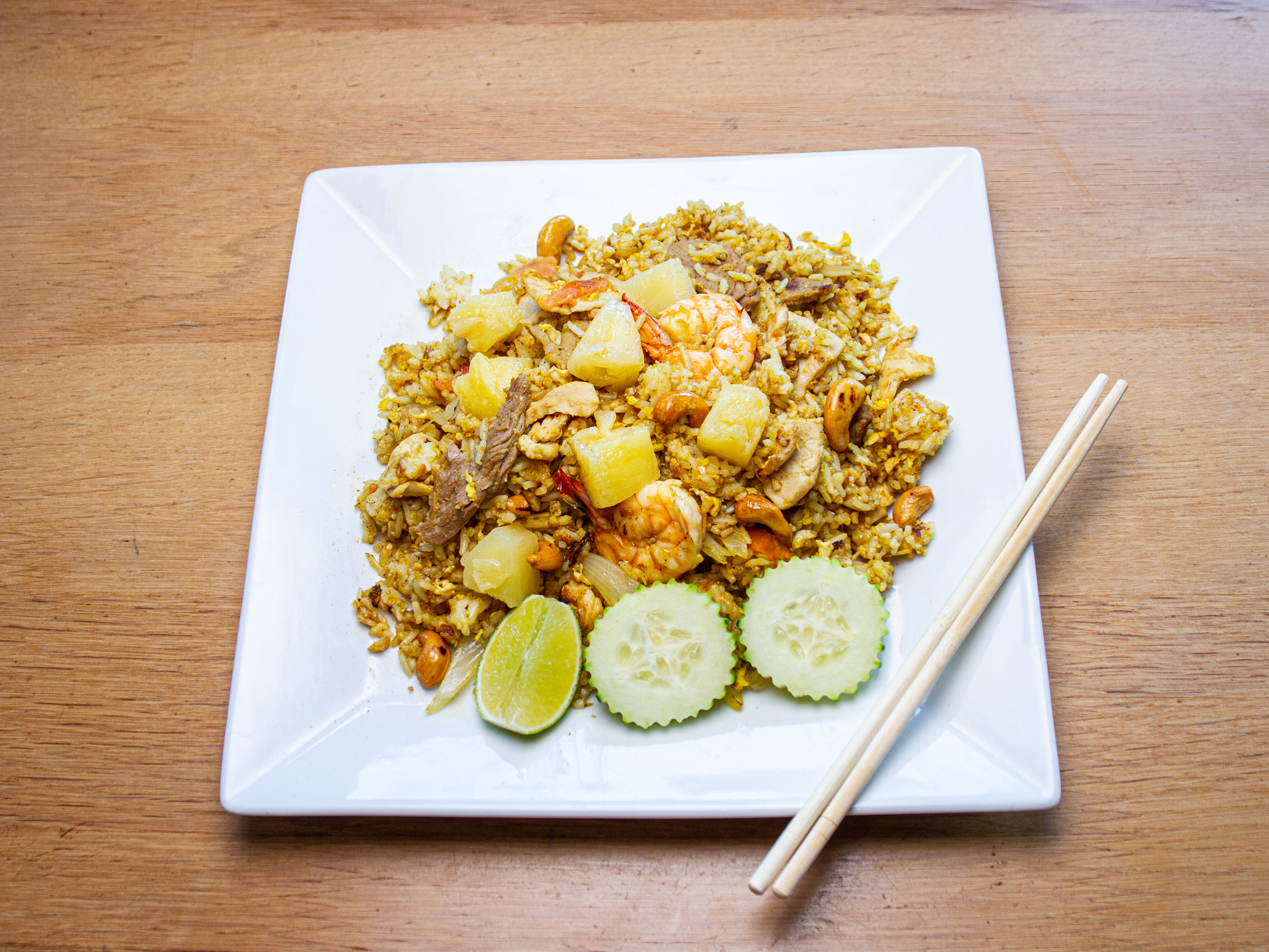 Order 47.Pineapple Fried Rice food online from The Pot Thai Cafe store, Los Angeles on bringmethat.com