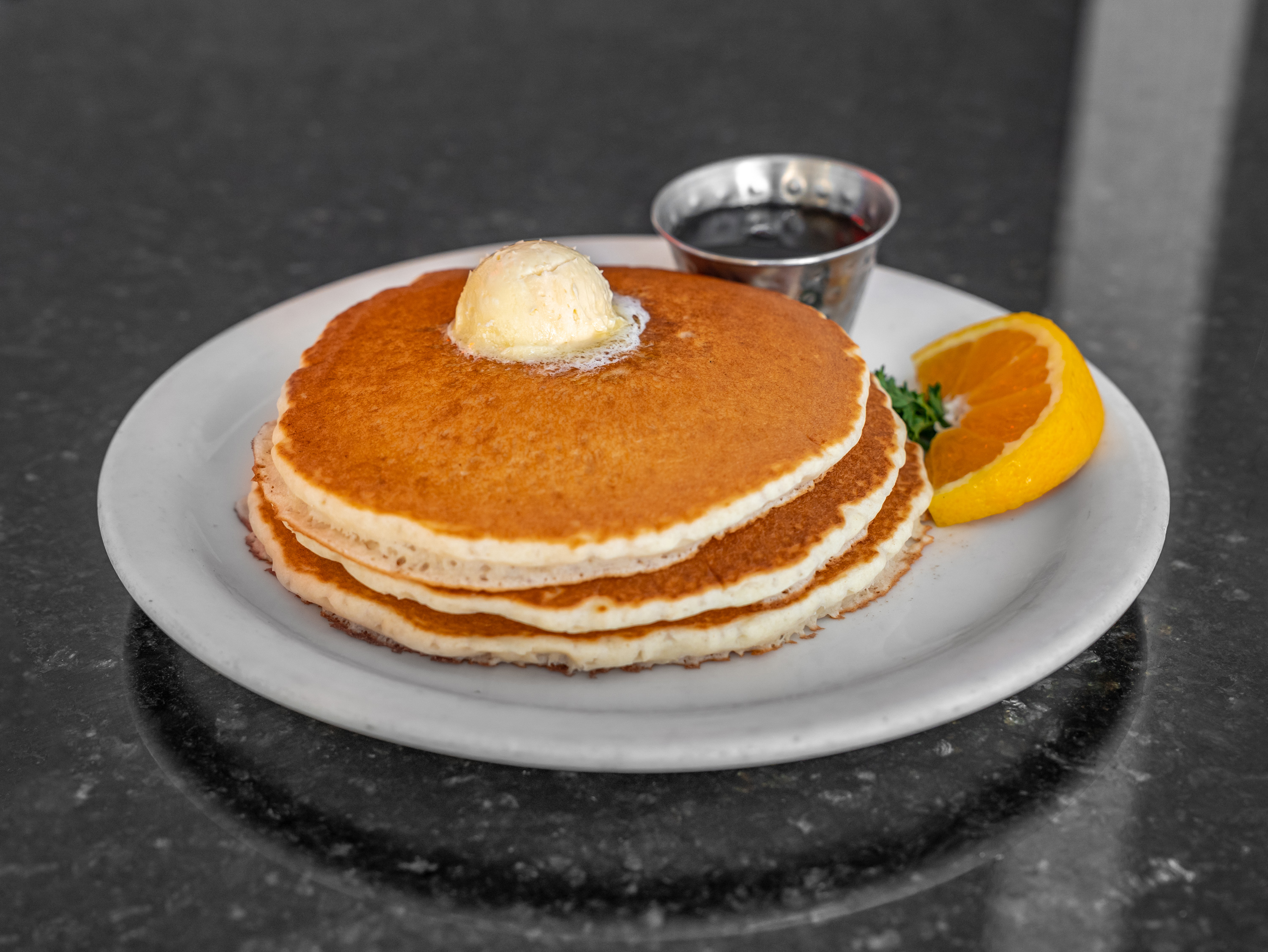 Order 4 Pancakes Stack Breakfast food online from Uncle Pete Cafe store, Westminster on bringmethat.com