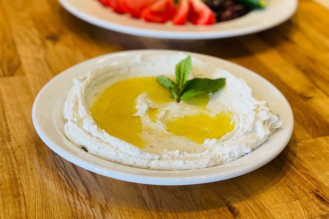 Order Labneh Dip Mezze Veggies and Chips food online from Pita Jungle store, Glendale on bringmethat.com