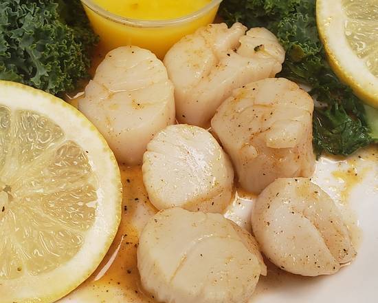 Order Scallops (1/2 lb) food online from Fishermans Island store, Country Club Hills on bringmethat.com
