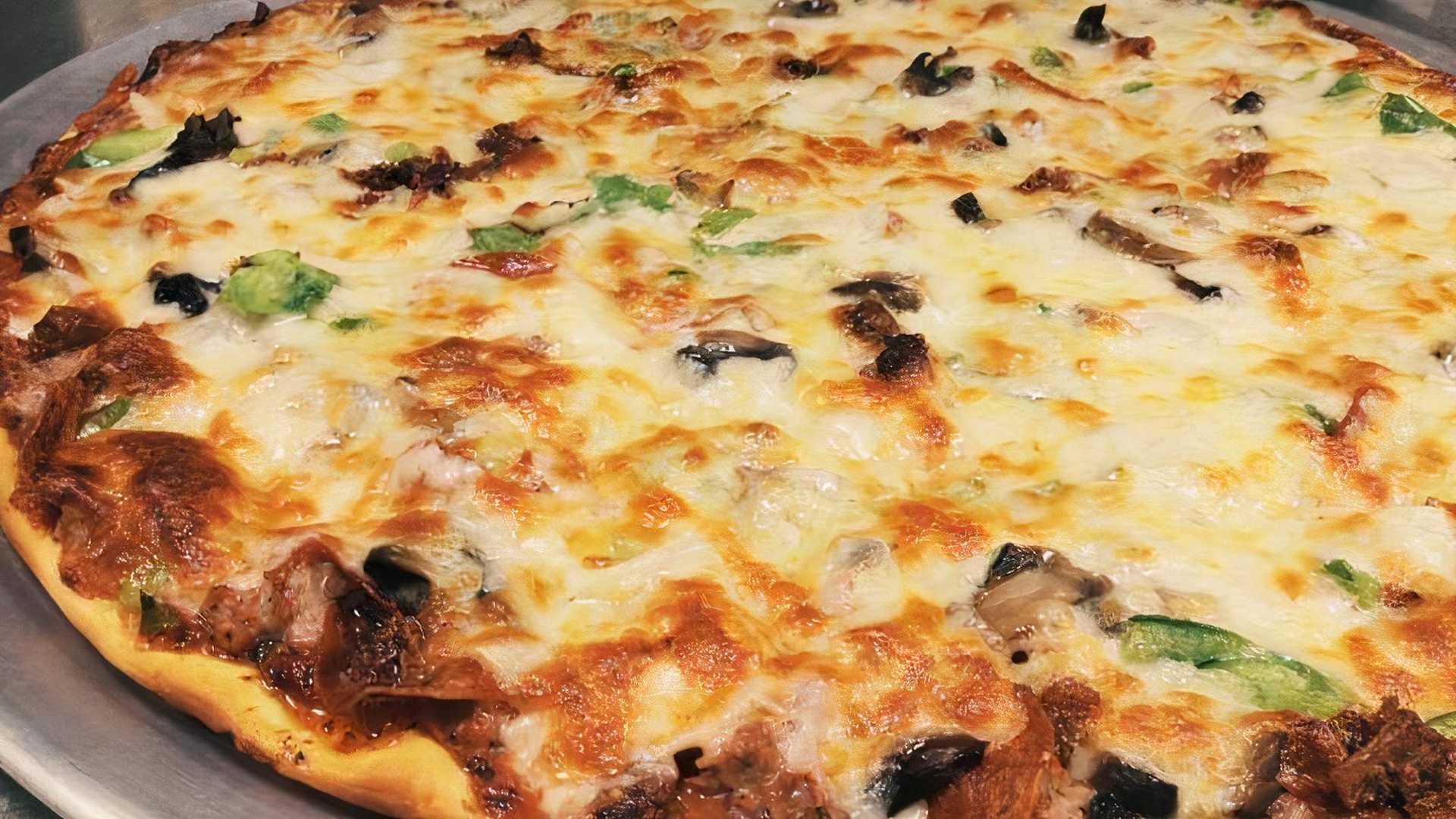Order 5 Toppings Pizza Thin Crust food online from Peoria Lagondola Leonardo store, Peoria on bringmethat.com
