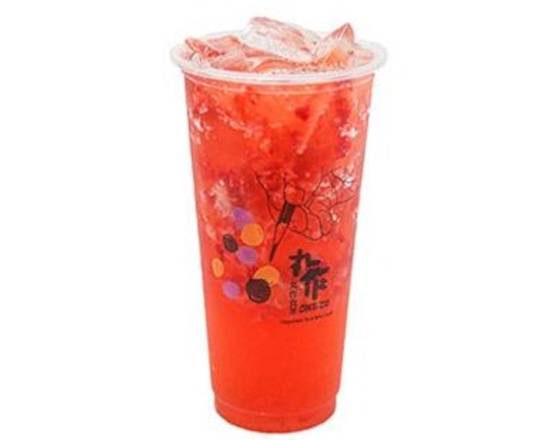 Order Strawberry Green Tea (Large) food online from One Zo store, Monterey Park on bringmethat.com