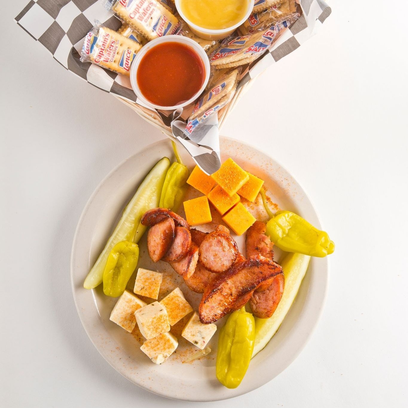 Order Cheese & Sausage Plate food online from Huey's store, Memphis on bringmethat.com