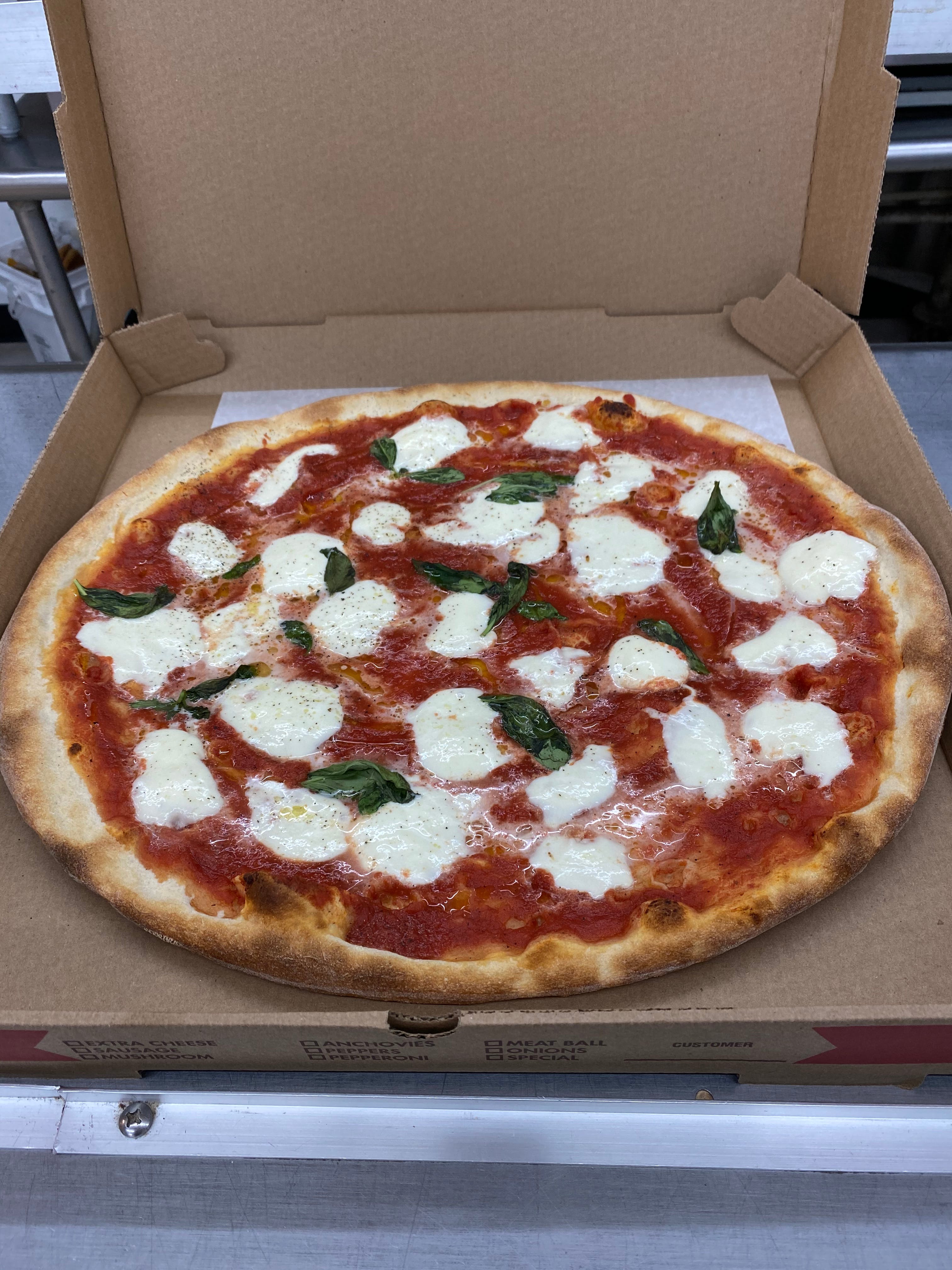 Order Margherita Pizza - Small 14'' food online from Andre's Pizza store, Oxford on bringmethat.com