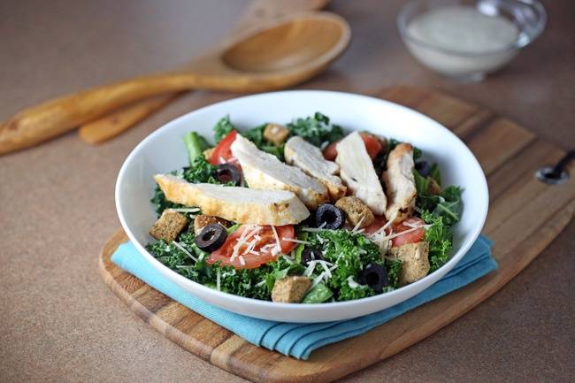 Order Caesar Salad food online from Fresh Healthy Cafe store, San Marcos on bringmethat.com