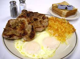 Order 3 Eggs and 2 Pork Chops food online from Sunrise Waffle Shop store, Rancho Cordova on bringmethat.com