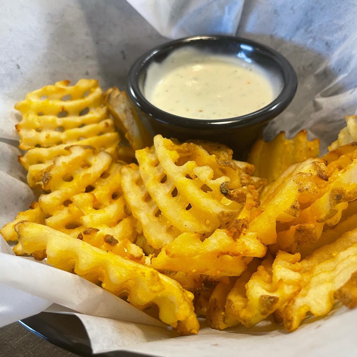 Order Waffle Fries - Appetizer food online from Billy Jack Pizza Pub store, Kearney on bringmethat.com