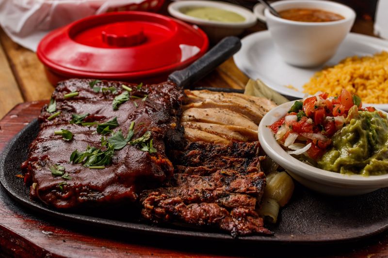 Order Rib Fajitas (Large) food online from Cilantro Mexican Grill store, Houston on bringmethat.com