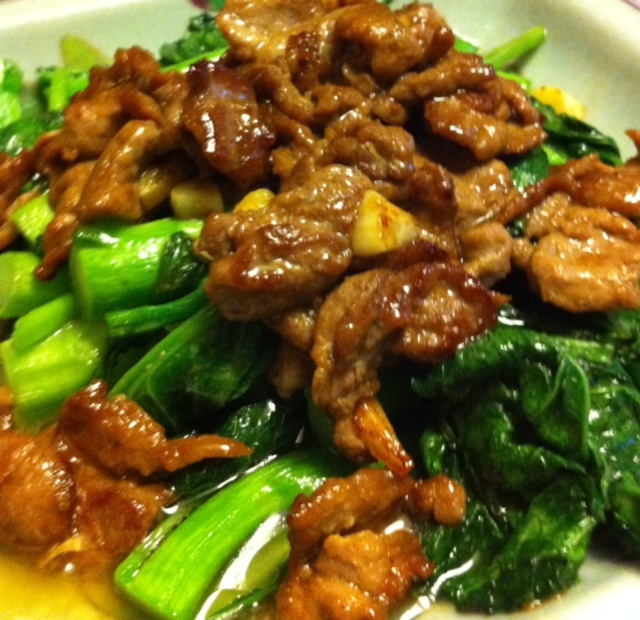 Order Beef with Choy Sum food online from Authentic Chinese store, San Antonio on bringmethat.com