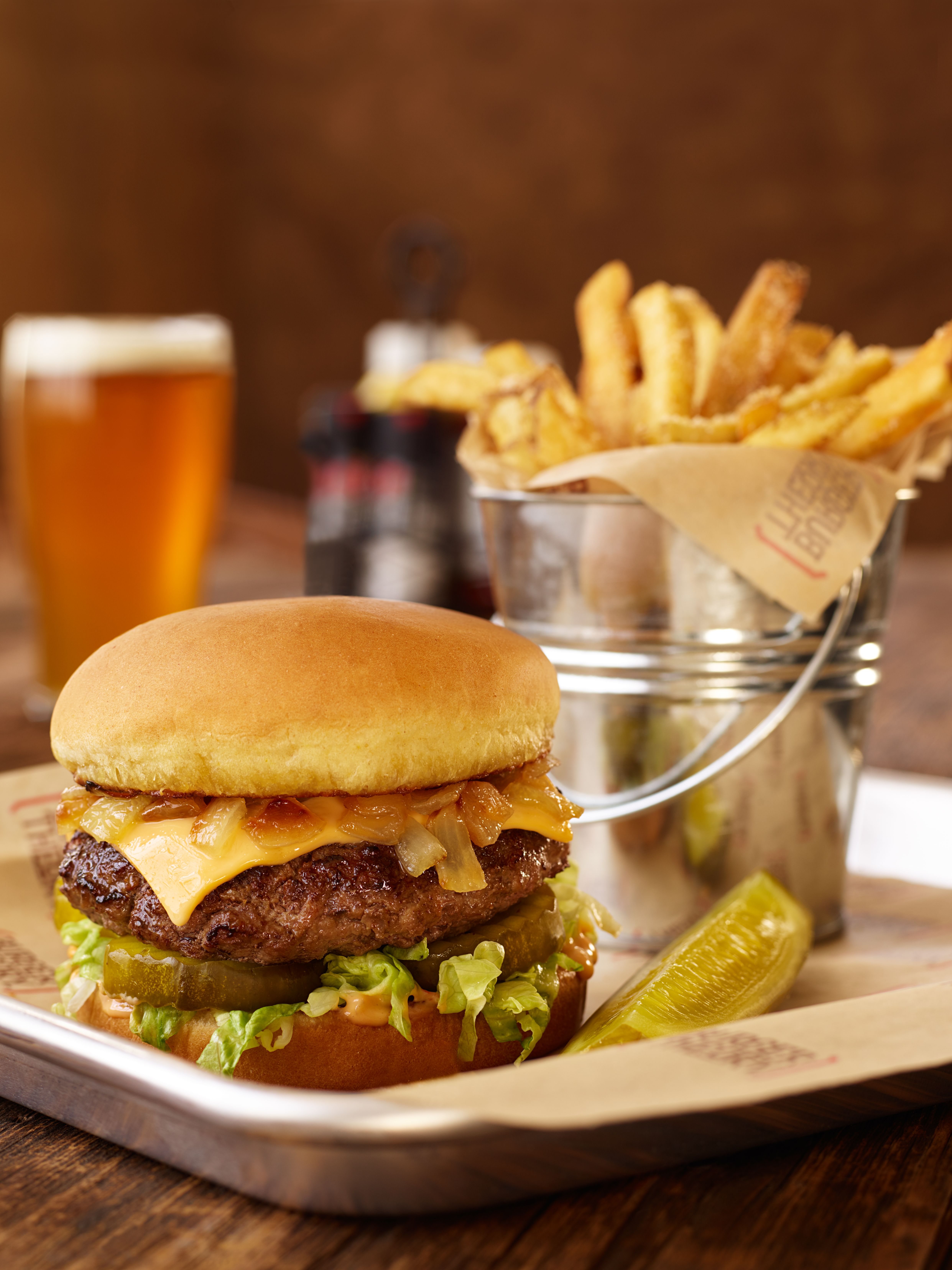 Order The Classic Burger food online from Burger Theory At Holiday Inn, Indianapolis Airport. store, Indianapolis on bringmethat.com