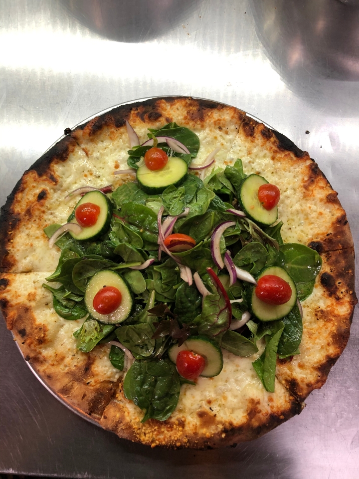Order 12" Salad Pie food online from The Hub Pizza Bar store, Ansonia on bringmethat.com