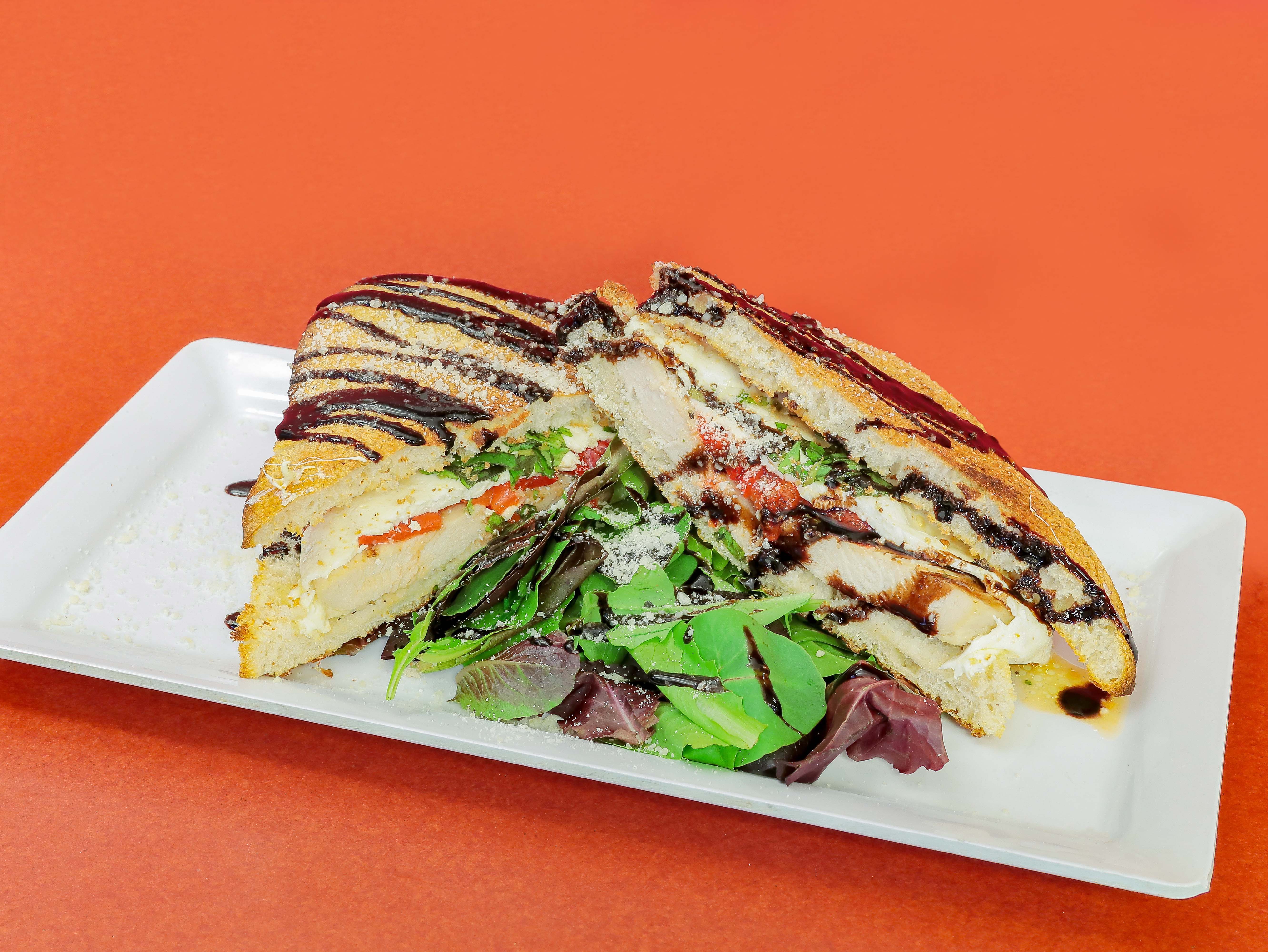 Order The Rocco Red Panini food online from The Red Tomato Pizzeria Llc store, Orefield on bringmethat.com