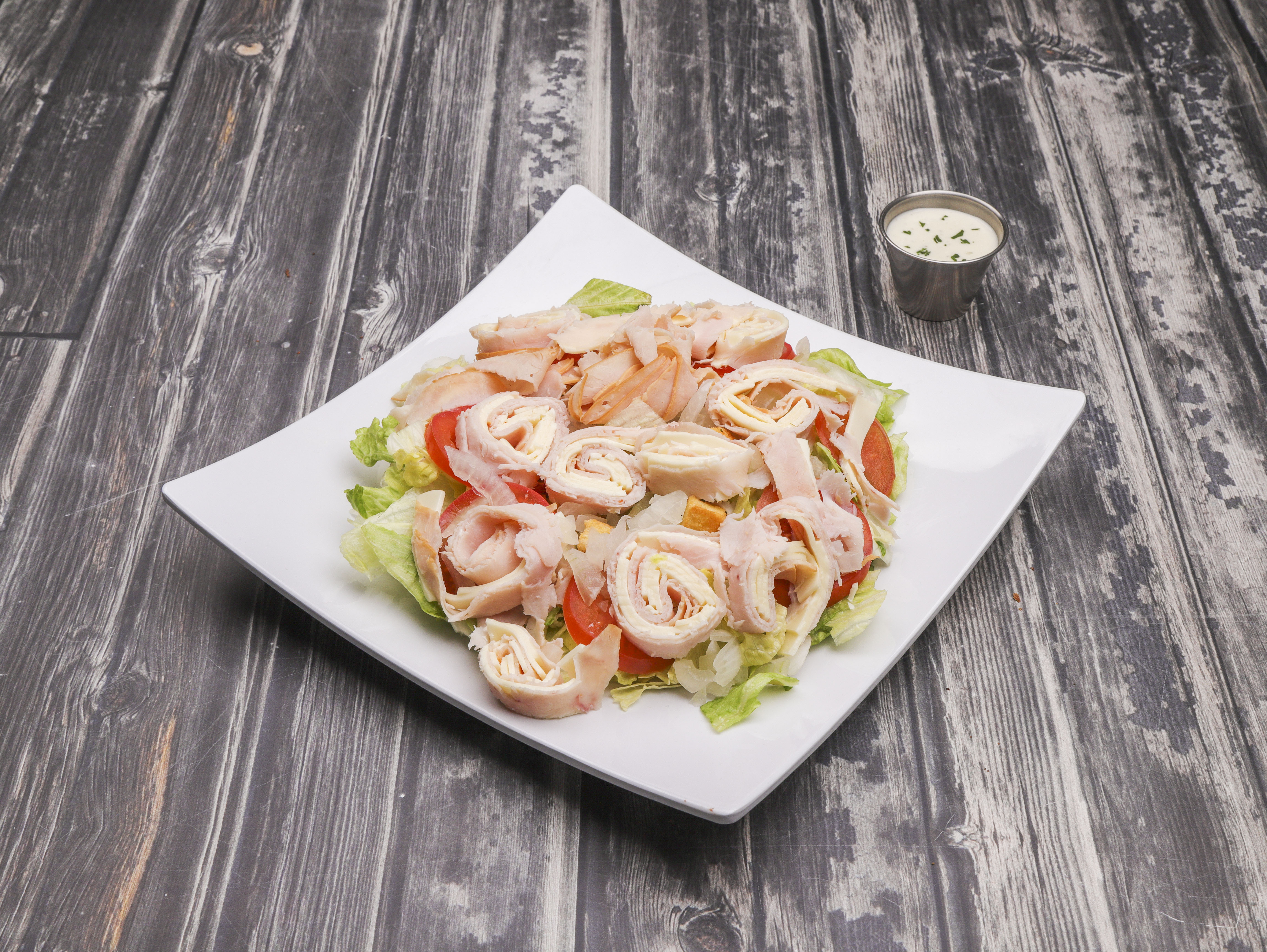 Order Turkey and Cheese Salad food online from Salvitos Pizza store, Philadelphia on bringmethat.com