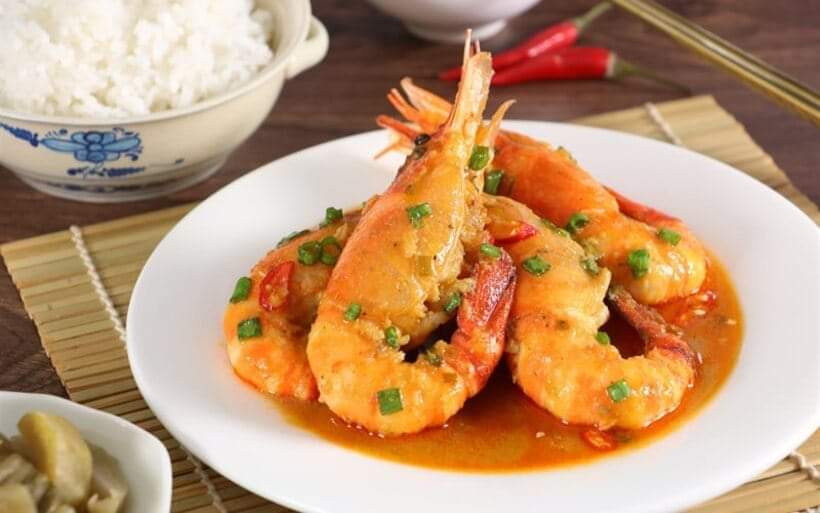 Order Caramelized fresh water prawns in clay pot- Tom cang kho to food online from Tuyet Mai store, San Francisco on bringmethat.com