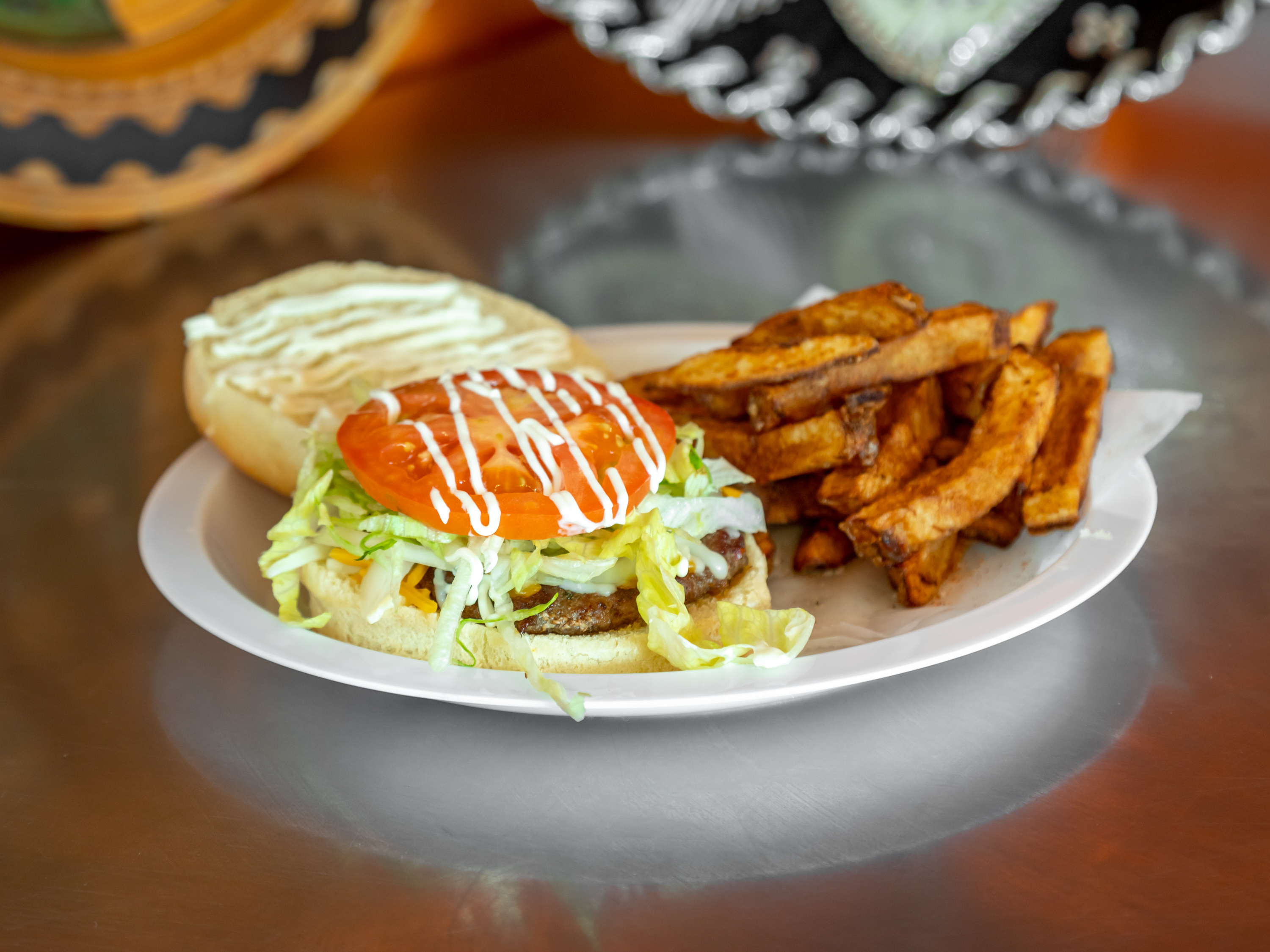 Order Cheese Burger food online from Mi Ranchito Tex-Mex store, Westfield on bringmethat.com
