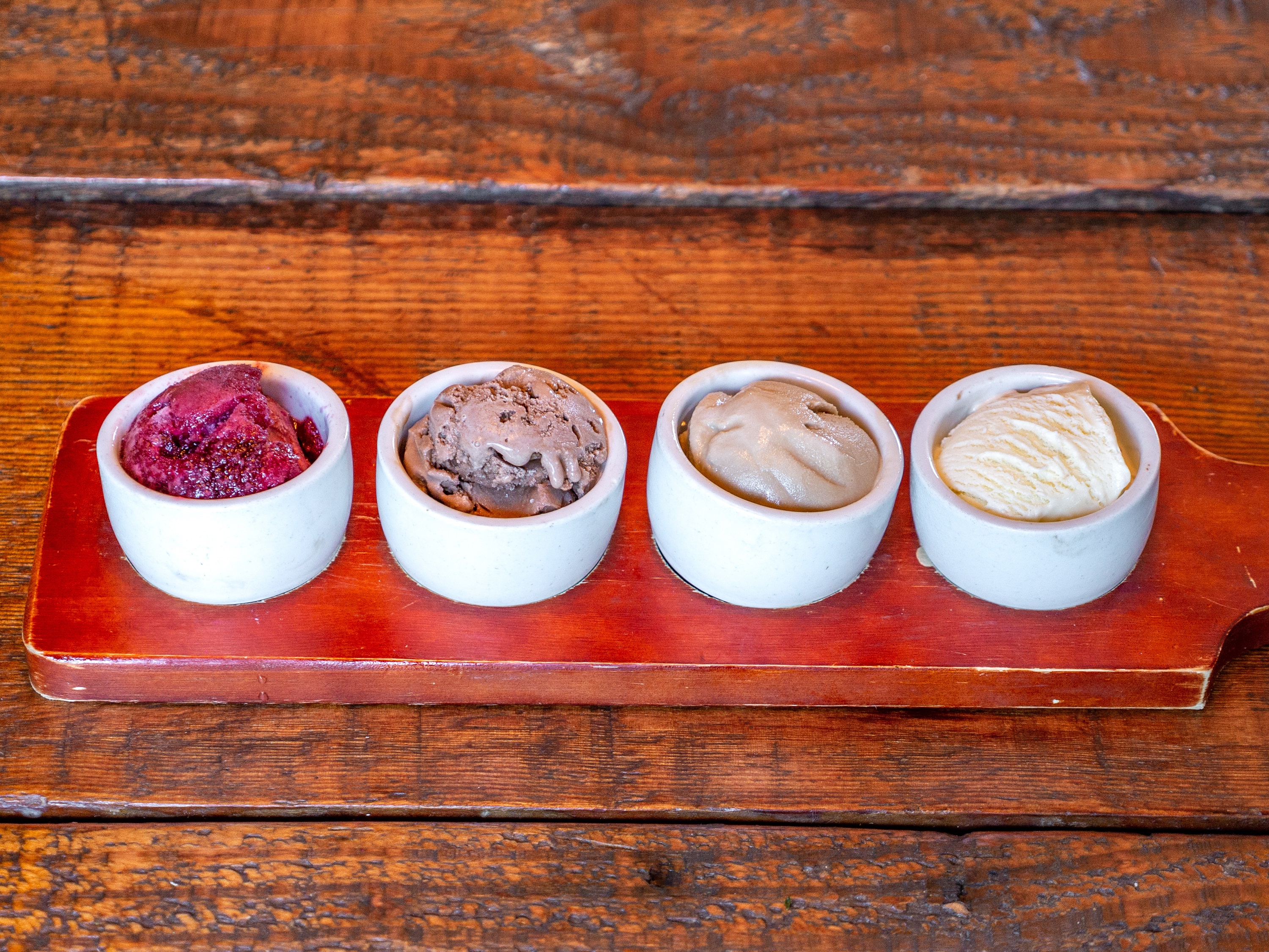 Order Ice Cream Sampler food online from Rustic House Oyster Bar and Grill store, San Carlos on bringmethat.com