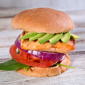Order Salmon Burger food online from Protein House store, Mcallen on bringmethat.com