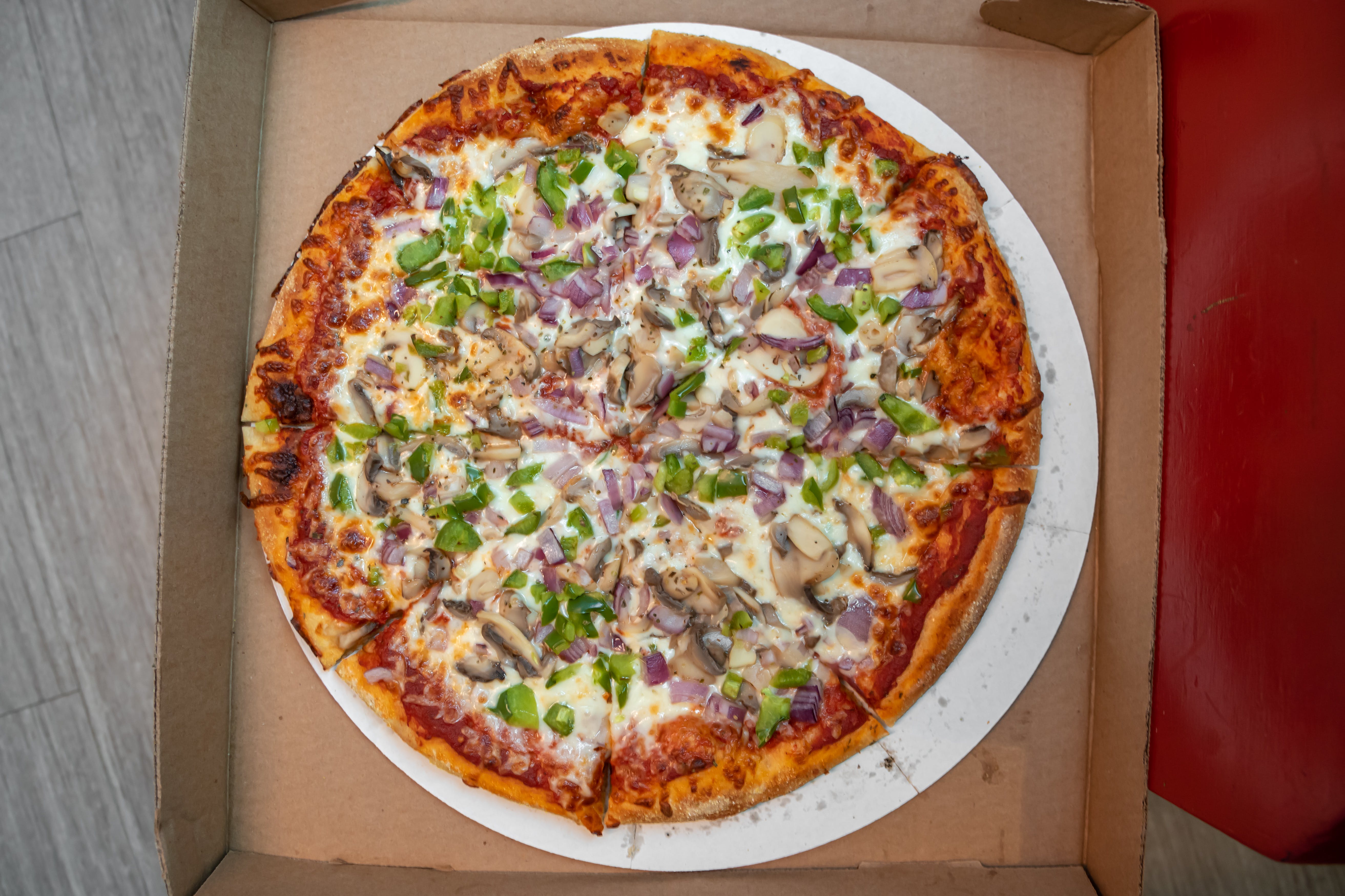 Order Vegetarian Pizza - Small food online from Jitto's Super Steak store, Portsmouth on bringmethat.com