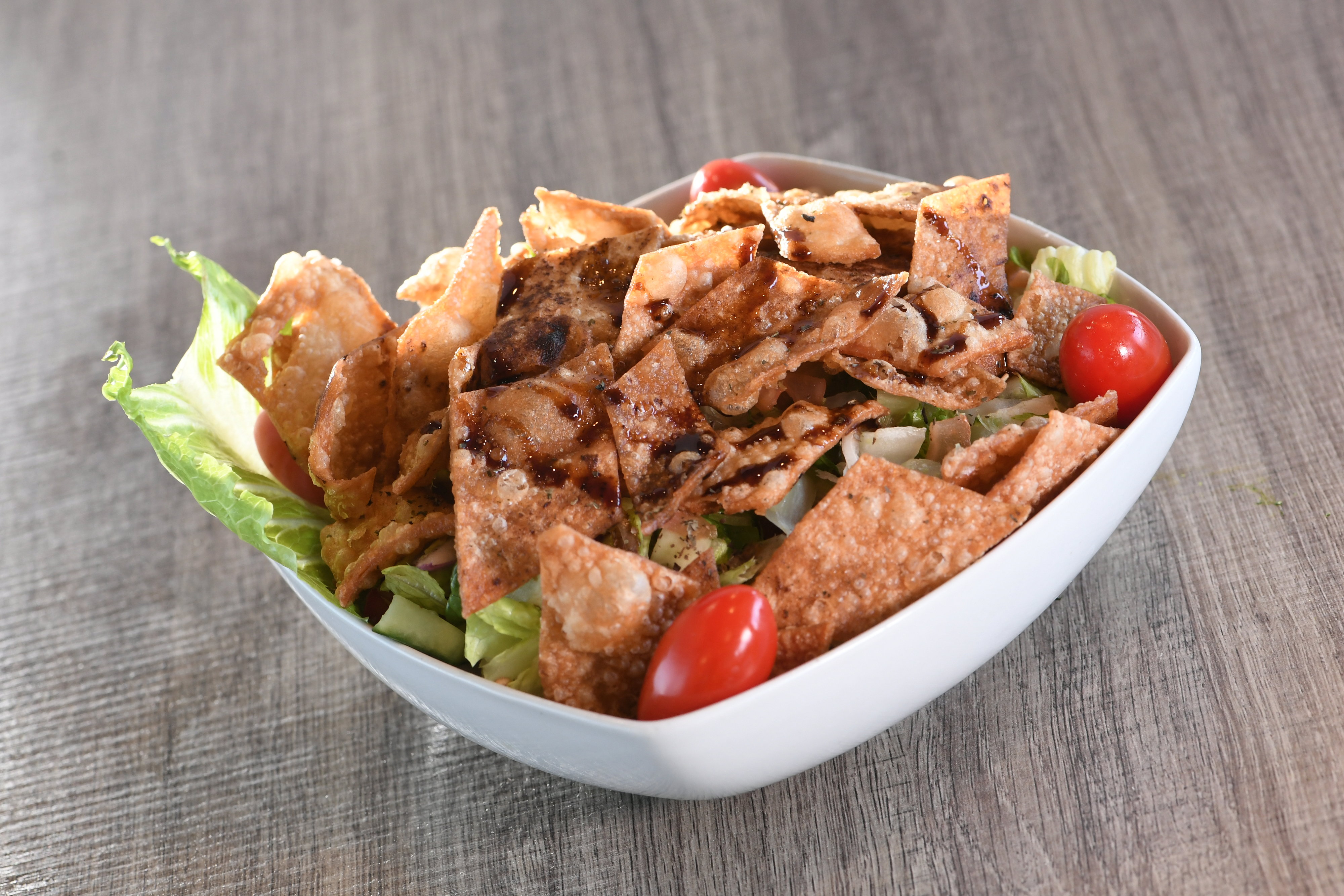 Order Fattoush Salad food online from Shisha Cafe store, San Antonio on bringmethat.com