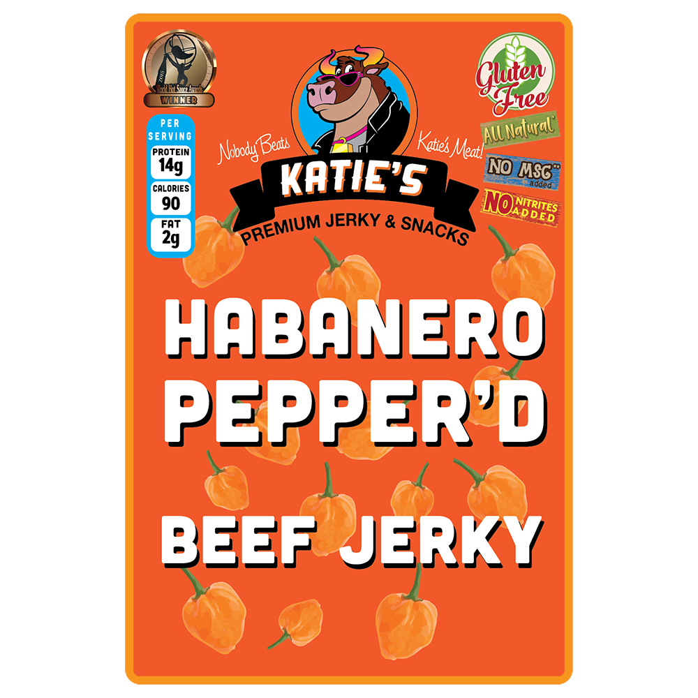 Order Habanero Peppered Beef Jerky food online from Katie Snack Foods store, Hilliard on bringmethat.com