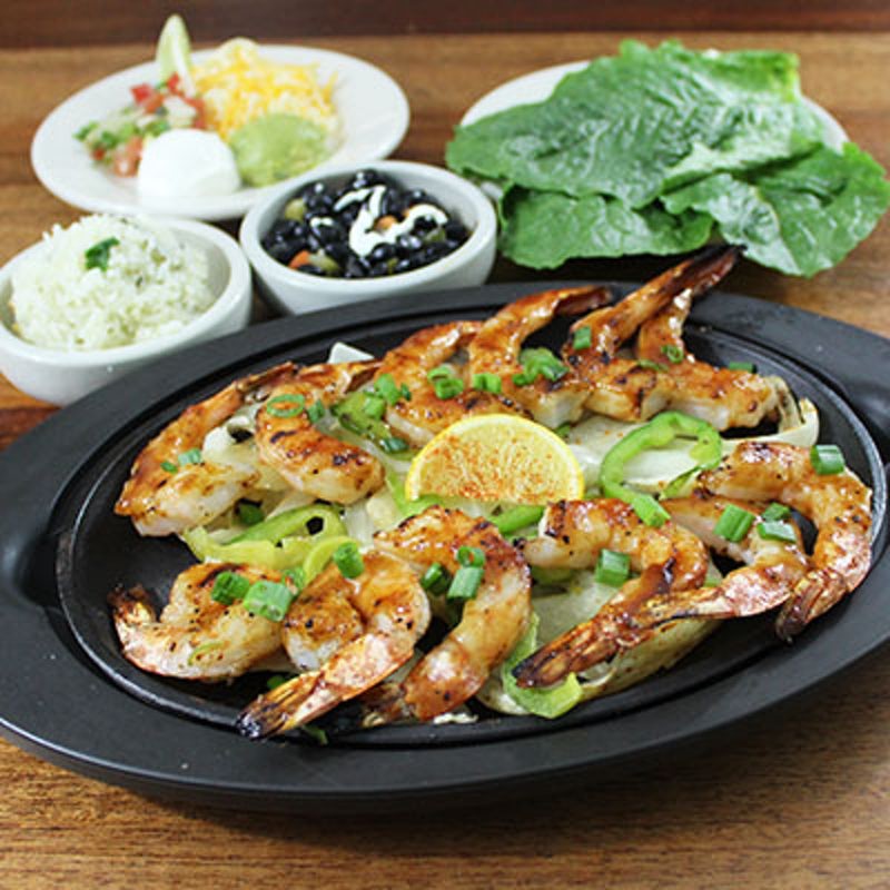 Order Gluten-Sensitive Shrimp Fajitas food online from Abuelo's Mexican Restaurant store, Lubbock on bringmethat.com